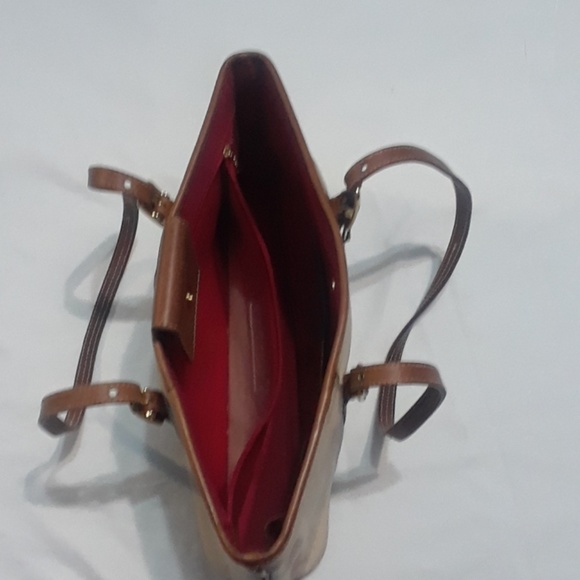 Coach purse creme and brown - Picture 3 of 5